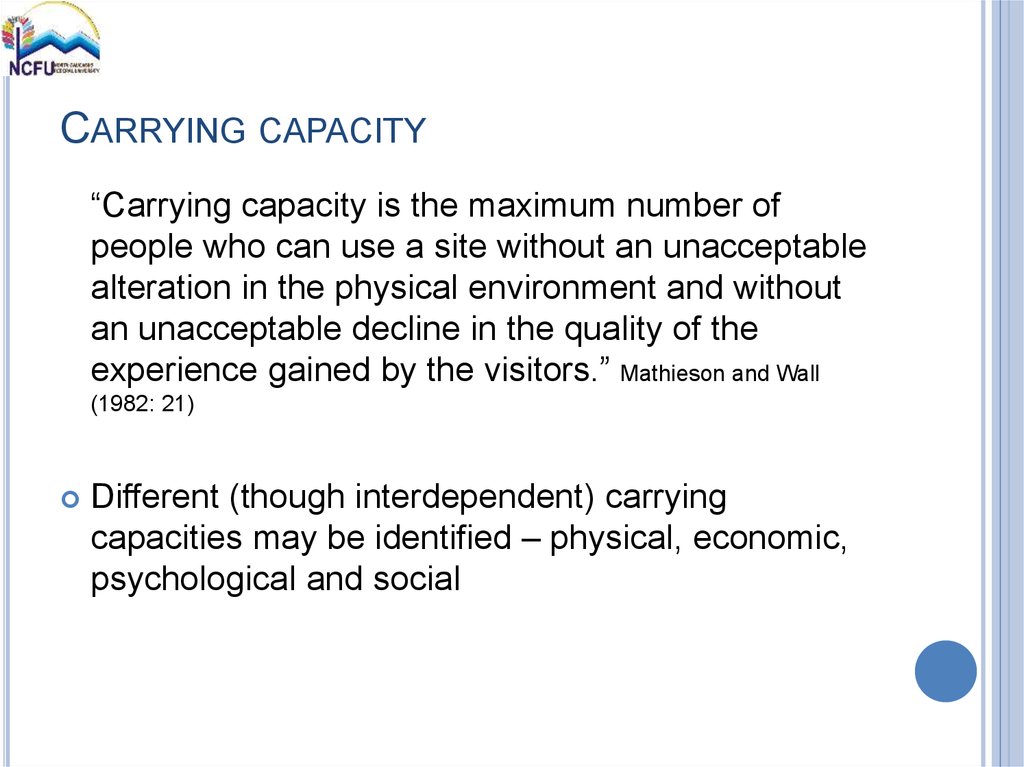 CARRYING CAPACITY