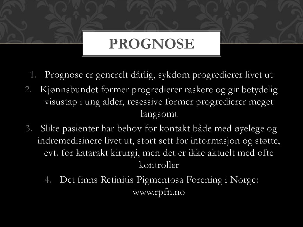 Prognose