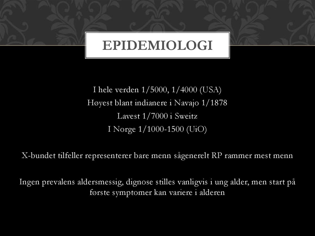 Epidemiologi