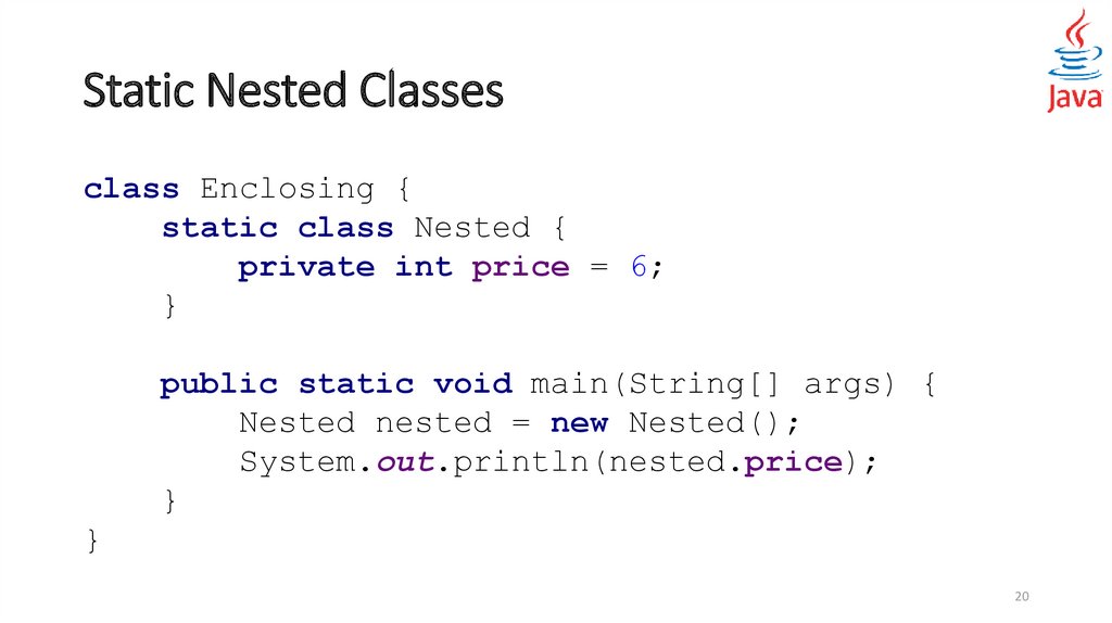 Static Nested Classes