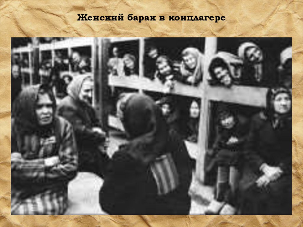 Женский барак в концлагере