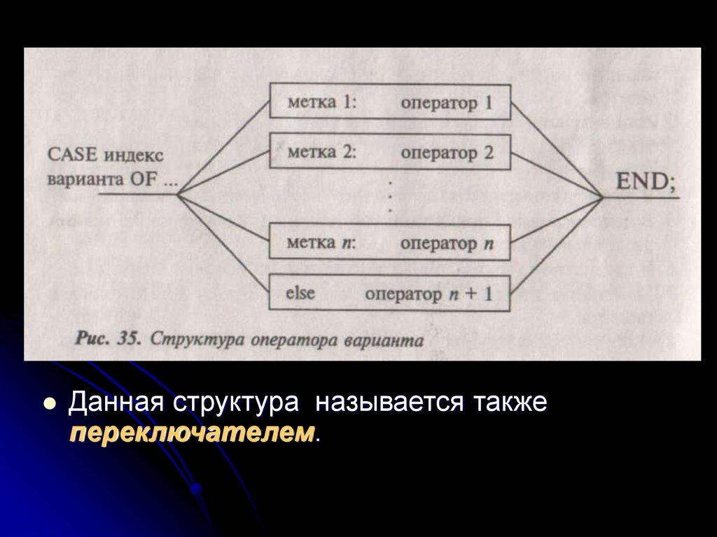 Оператор содержит. Структура оператора варианта. Оператор варианта пример. Оператор варианта Case. Данная структура называется.