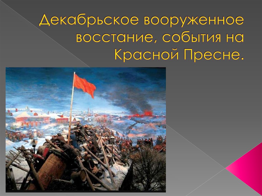 Декабрьское восстание в москве 1905 презентация