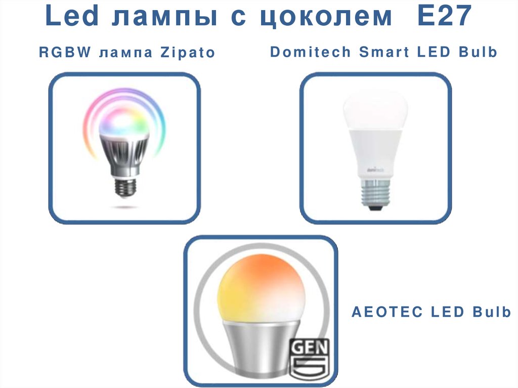 Led лампы с цоколем E27