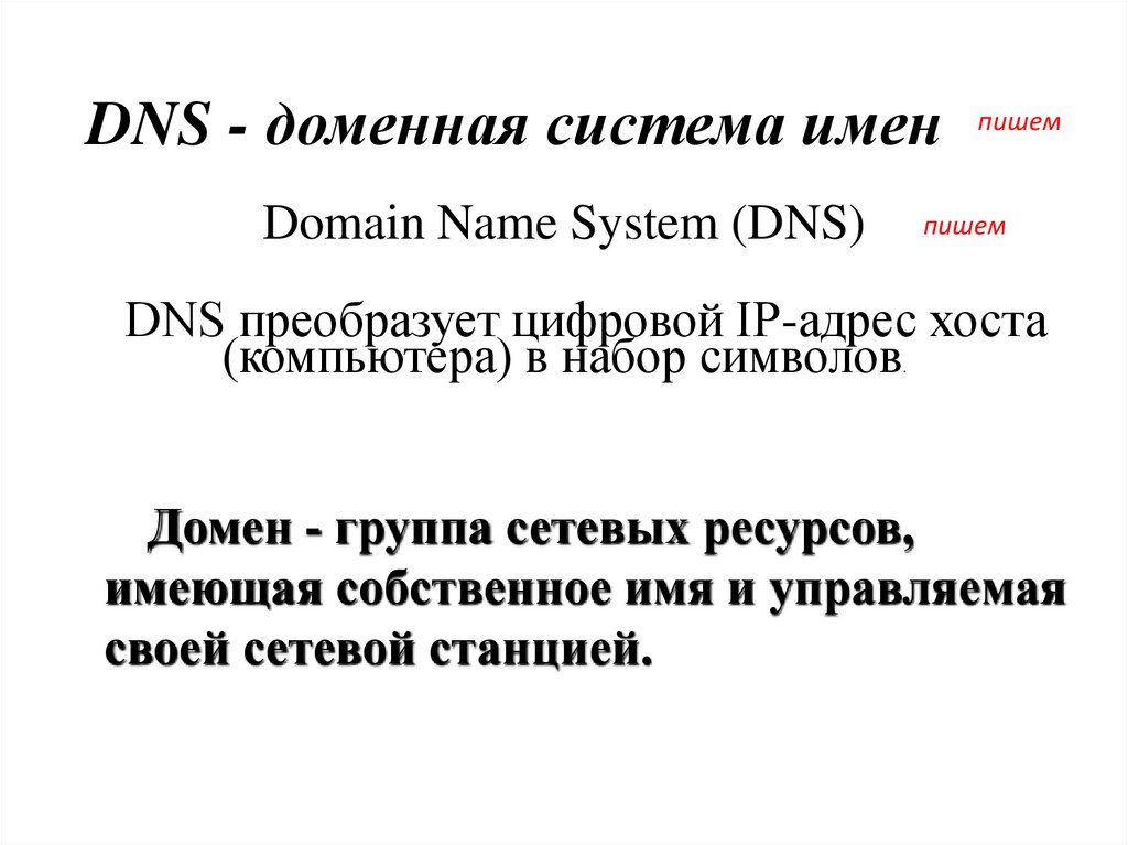 Доменная система имен презентация 9 класс