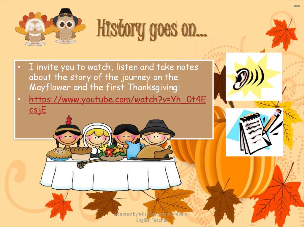 Thanksgiving History Prezentaciya Onlajn