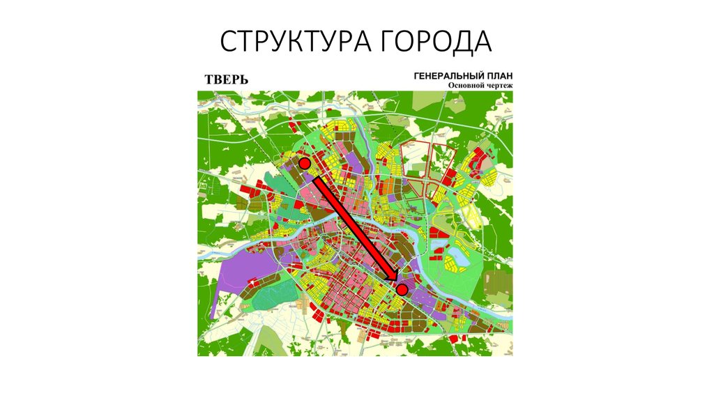 Карта районов города твери