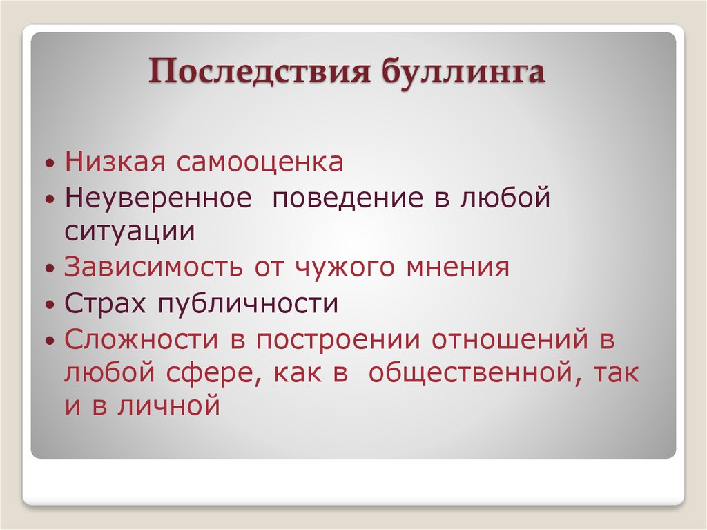 Последствия буллинга картинки