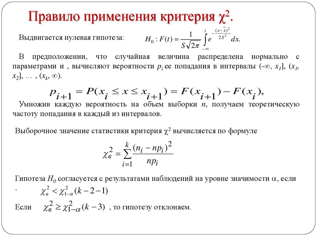 Критерий применения