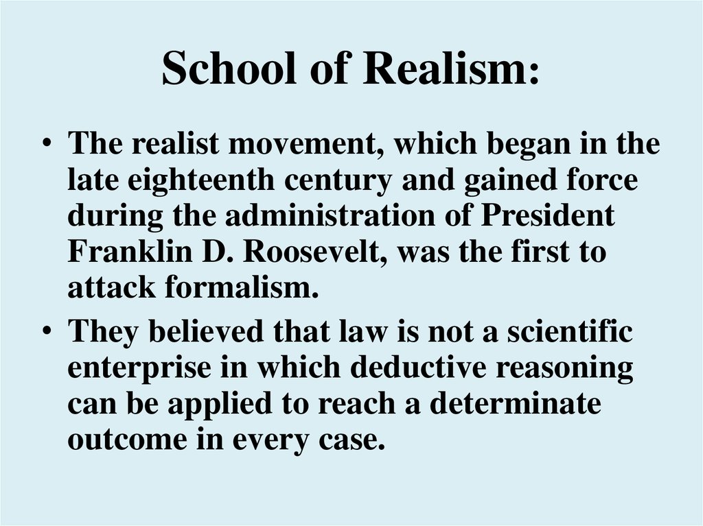School of Realism: