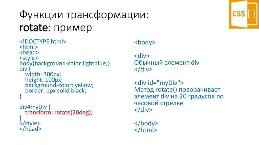 Возможности преобразований