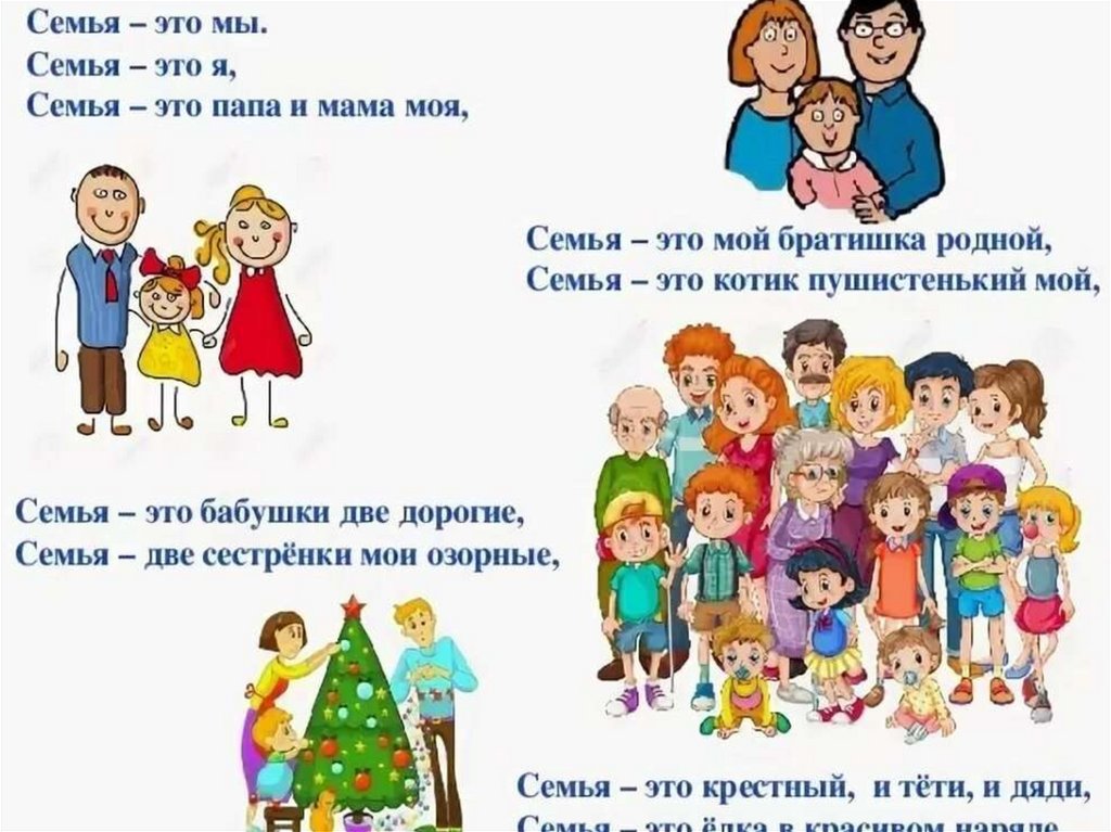 Презентация для детей моя семья