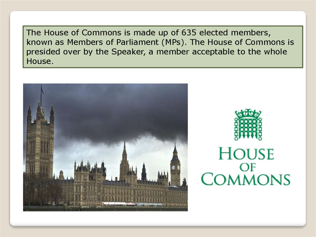 the house of commons presentation