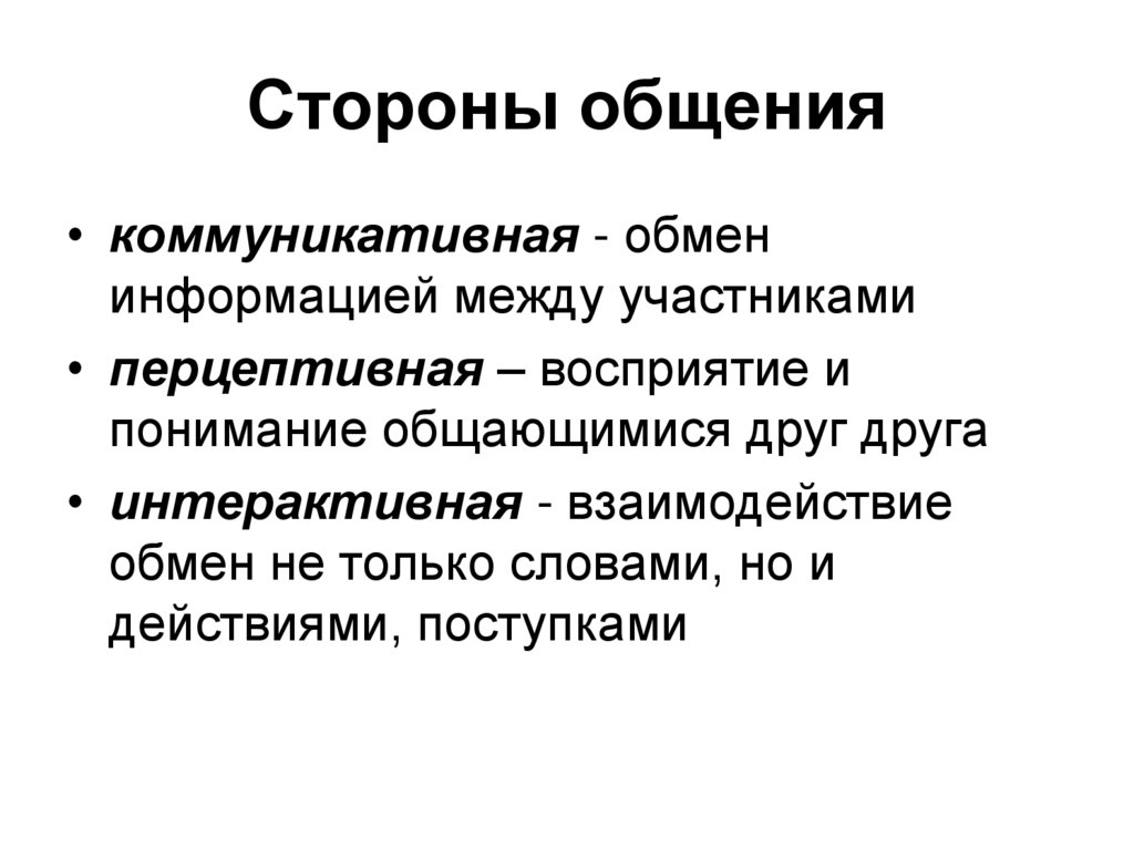 Организация взаимодействия между людьми сторона общения. Стороны общения. Стороны общения в психологии. Стороны общения в психологии общения. Сторона общения обмен информацией между участниками.