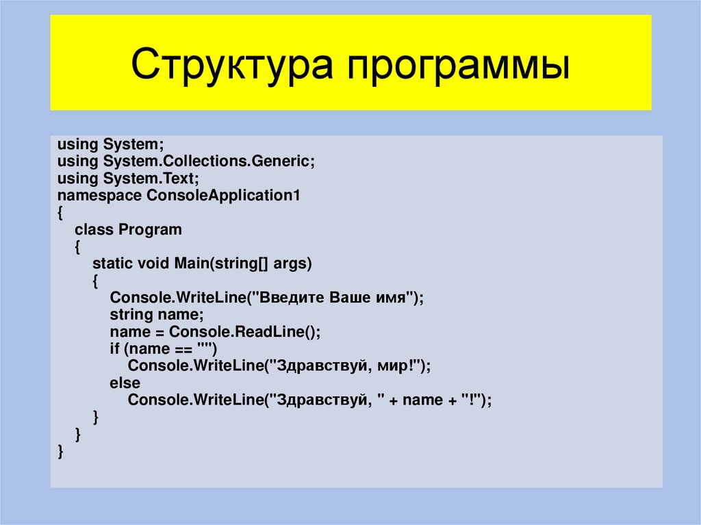 Структура проекта на c