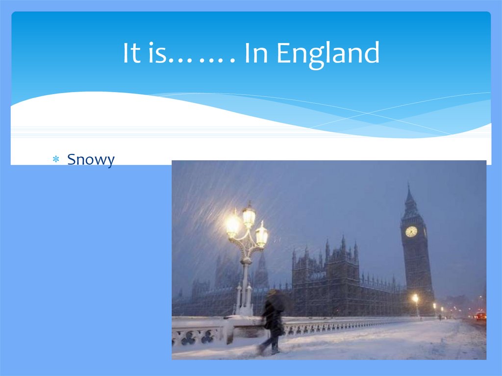 It is……. In England