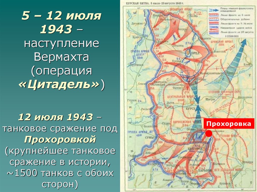 Карта курской дуги 1943