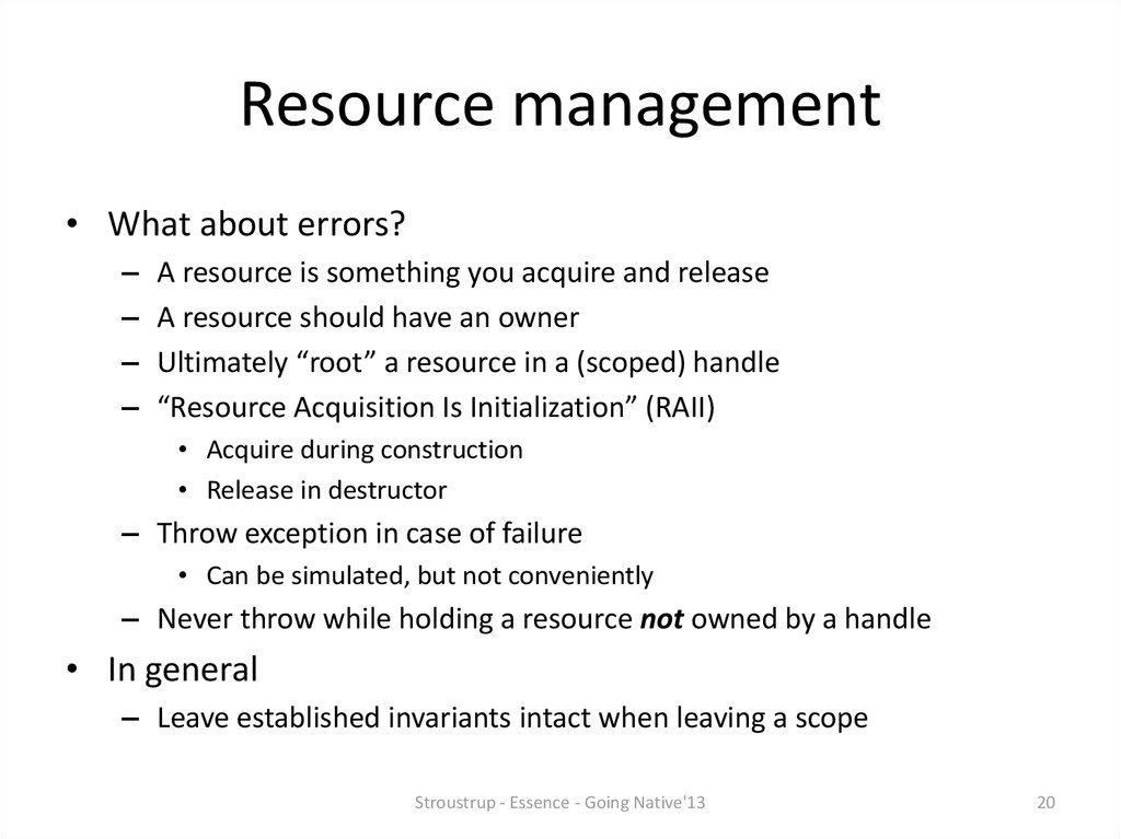 Resource management