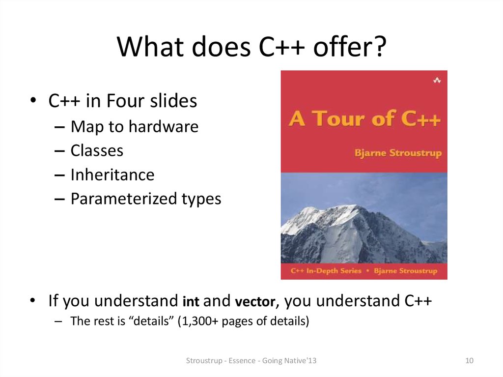 What does C++ offer?