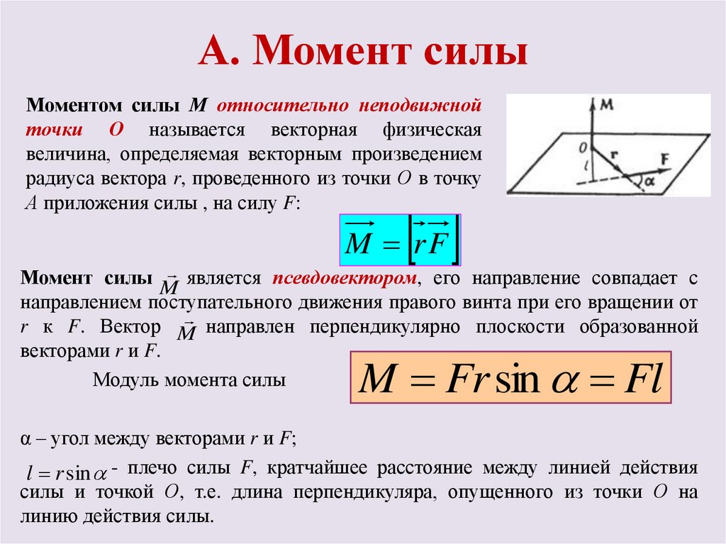 Формула направления вектора. Как определить момент силы формула. Момент внешних сил формула. Формула вычисления момента силы. Момент силы относительно оси формула.