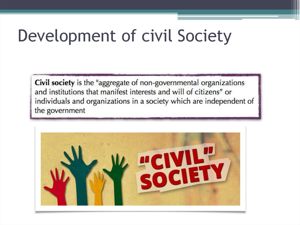 Development of civil Society