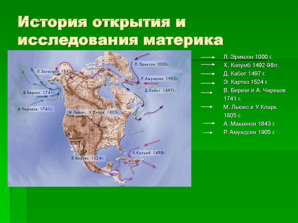 Таблица путешественников северной америки