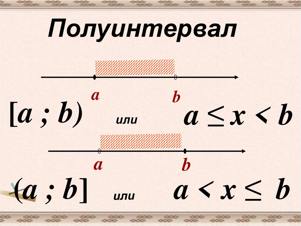 Числовые промежутки 8 класс презентация