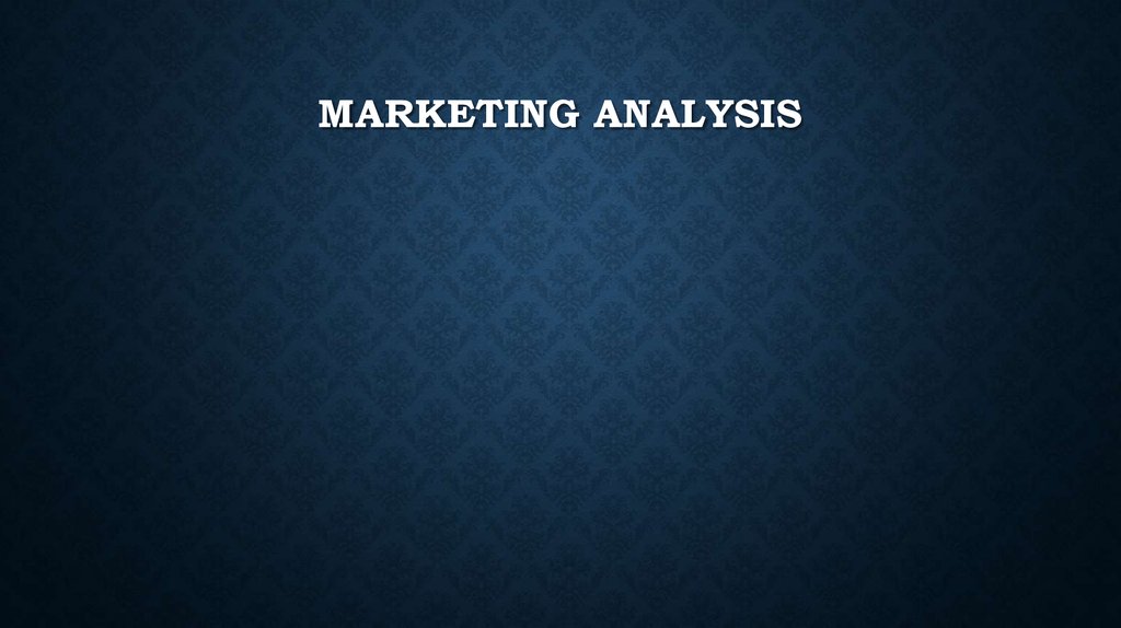 Marketing analysis