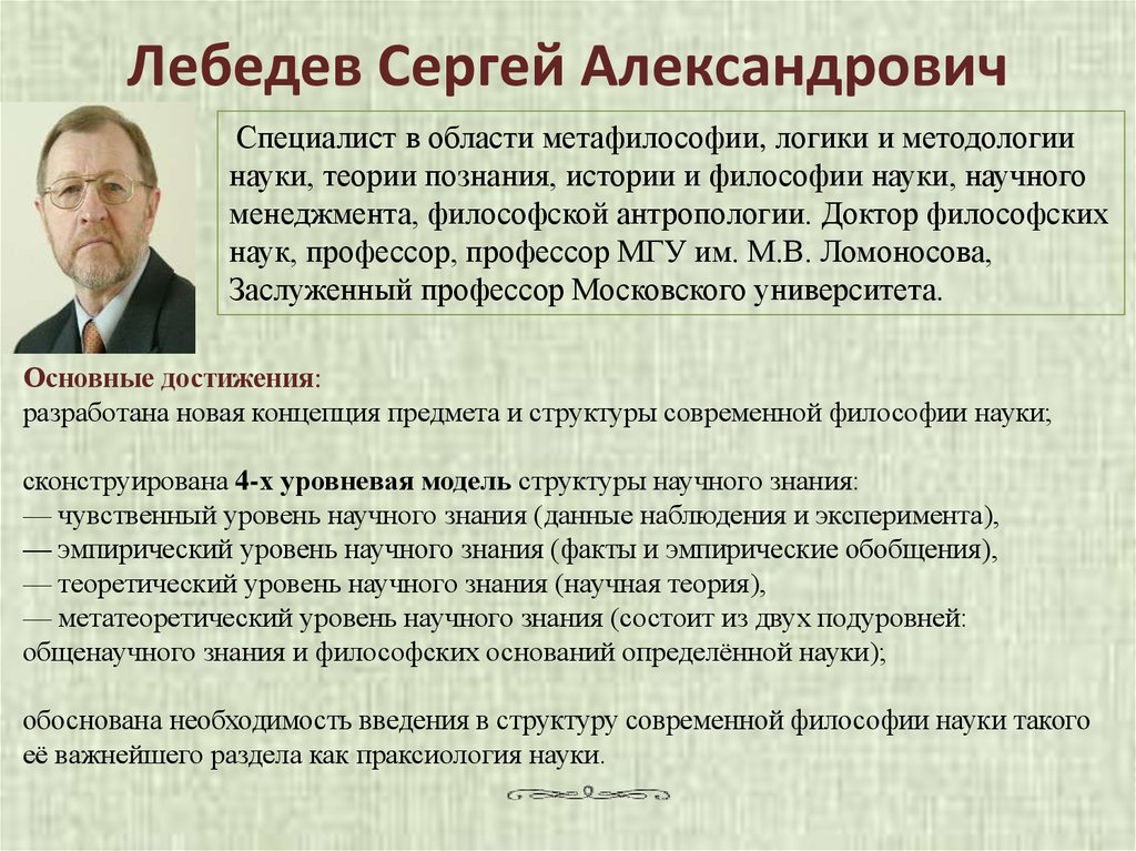 Сергей лебедев презентация