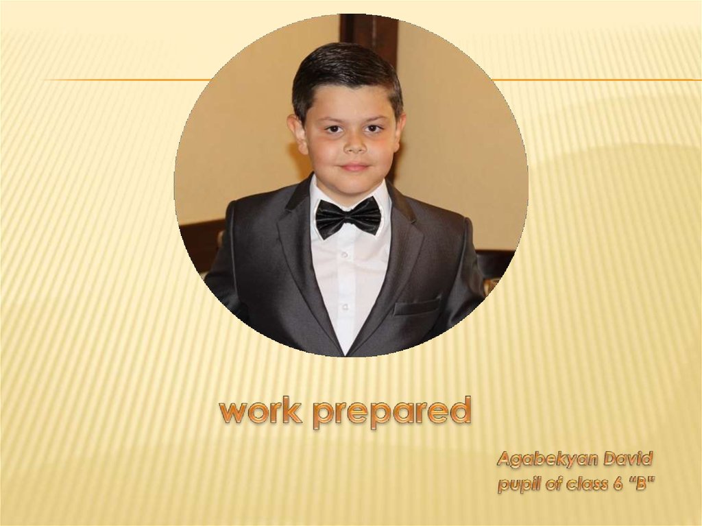 work prepared Agabekyan David pupil of class 6 “B”