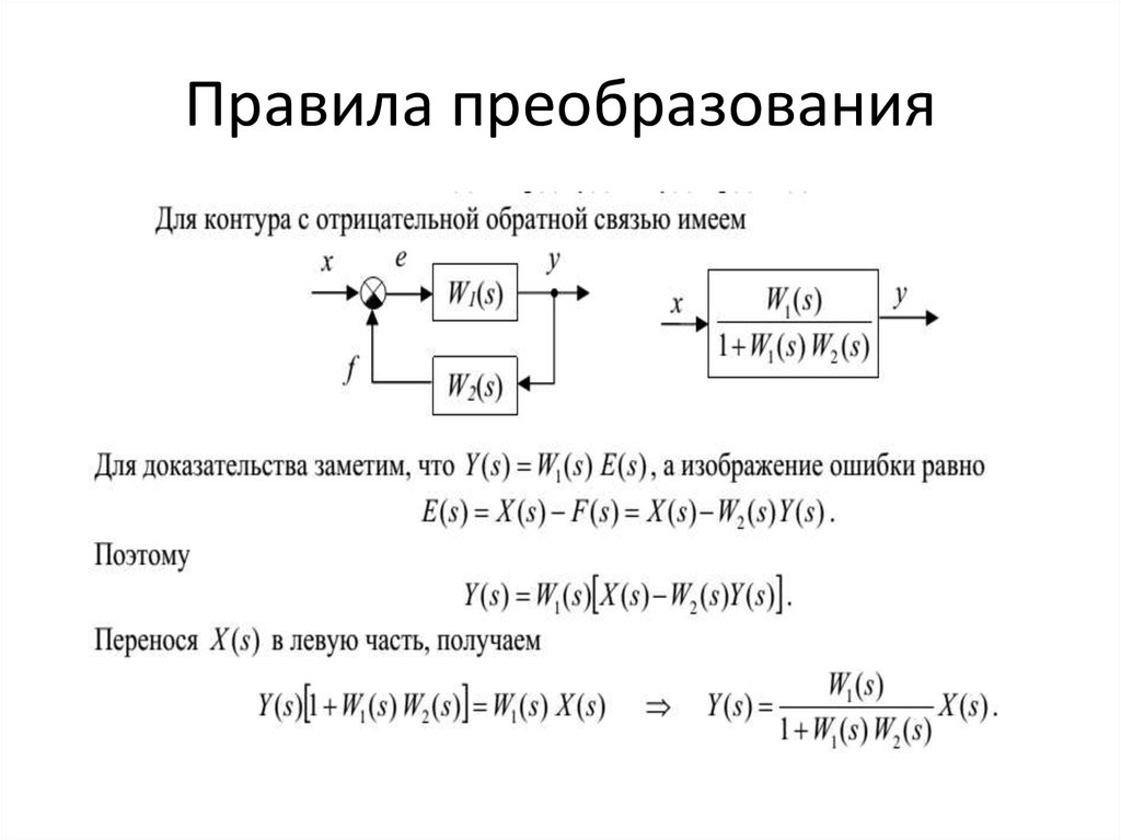 Структурная схема с обратной связью