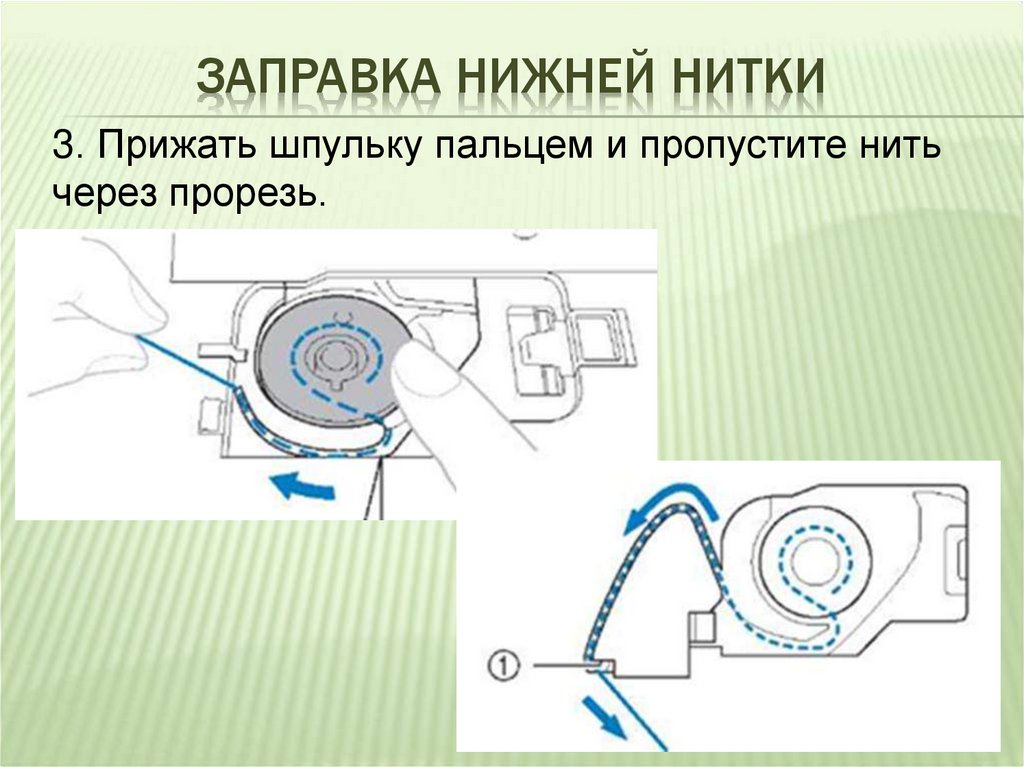 Заправка швейной машины 5 класс схема с описанием