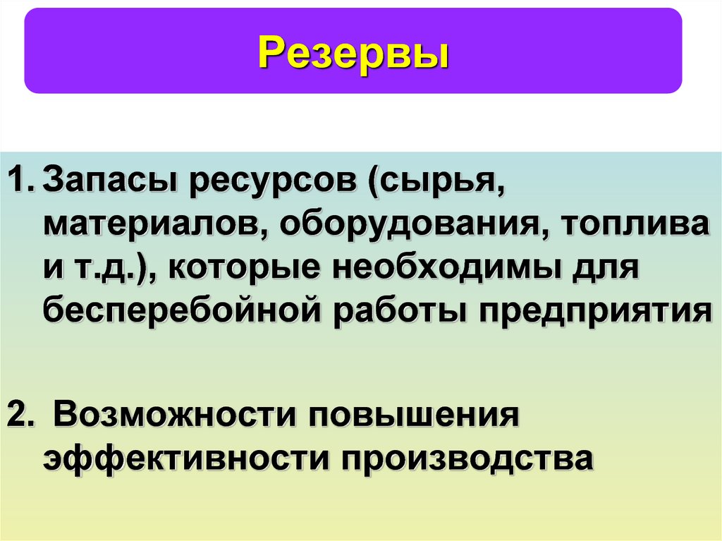 Запас ресурсов. Первый резерв запаса. Резерв в 1с.