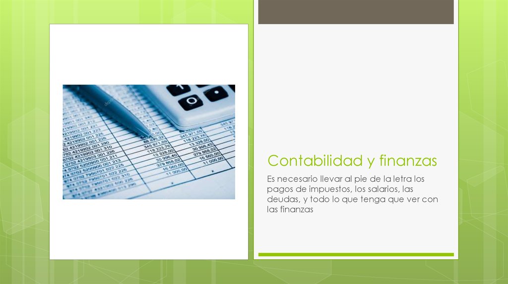 Contabilidad y finanzas