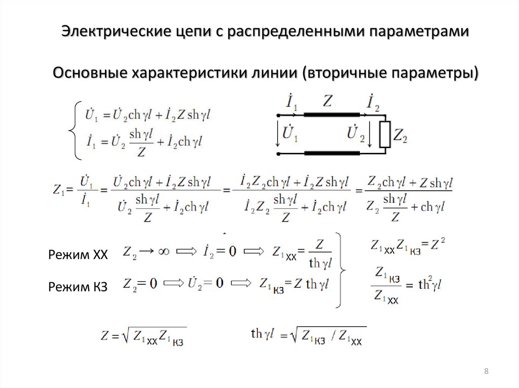 Параметры линий