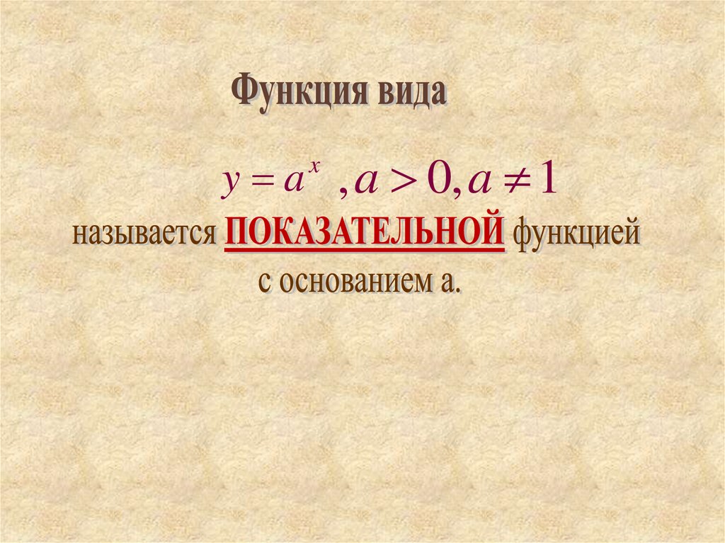 Основание функции. Независимая переменная степенной функции.