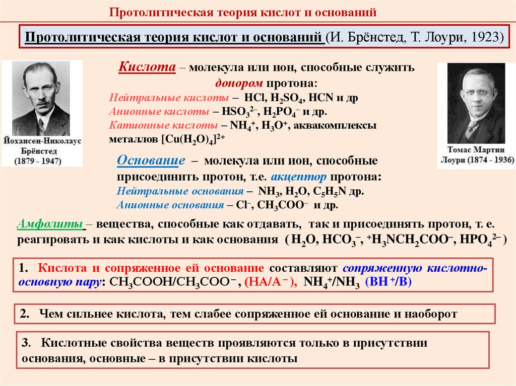 Кислоты теория. Теория Бренстеда Лоури кислот и оснований. Протолитическая теория. Кислоты и основания Бренстеда и Льюиса. Электронная теория кислот и оснований.