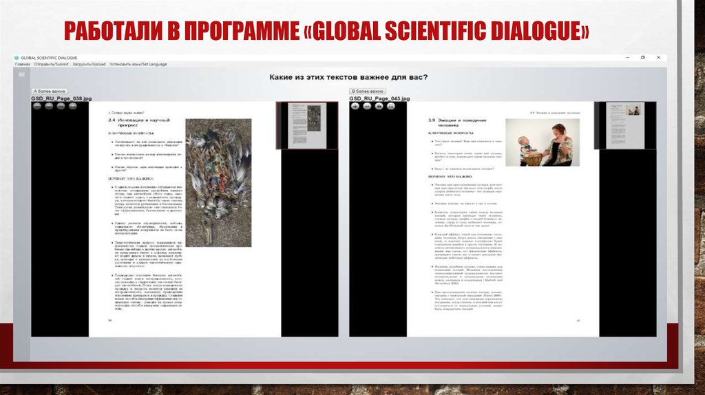 Работали в программе «Global Scientific Dialogue»