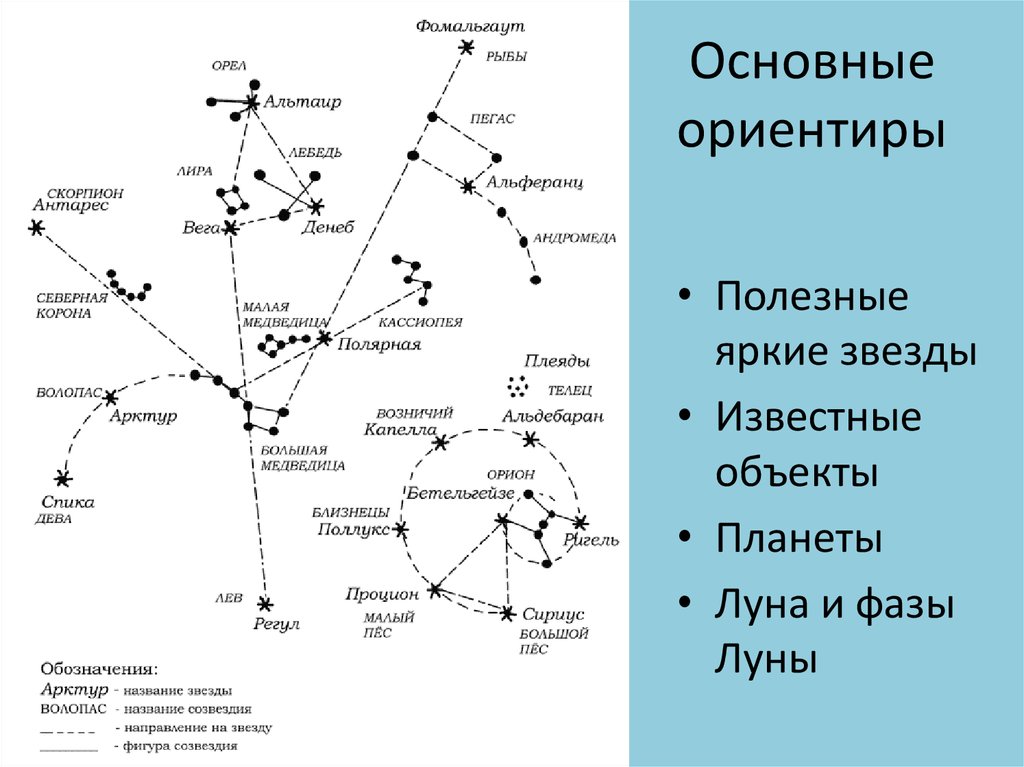 Название созвездий таблица