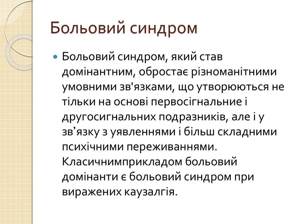 Больовий синдром