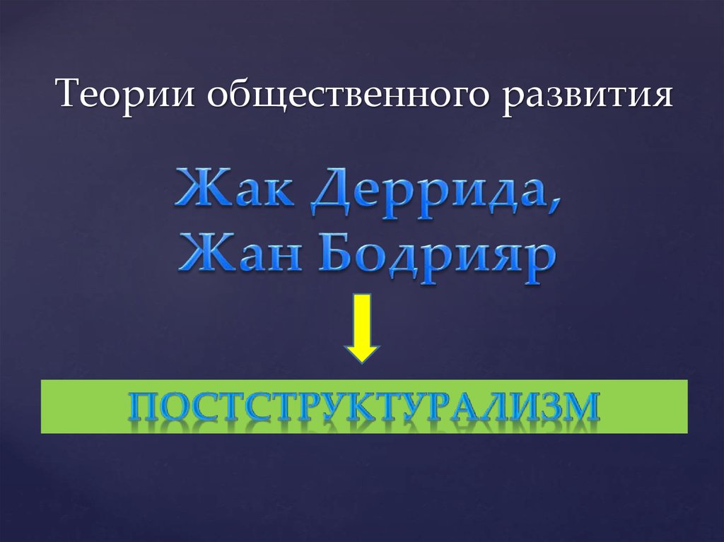 Теории общественного развития