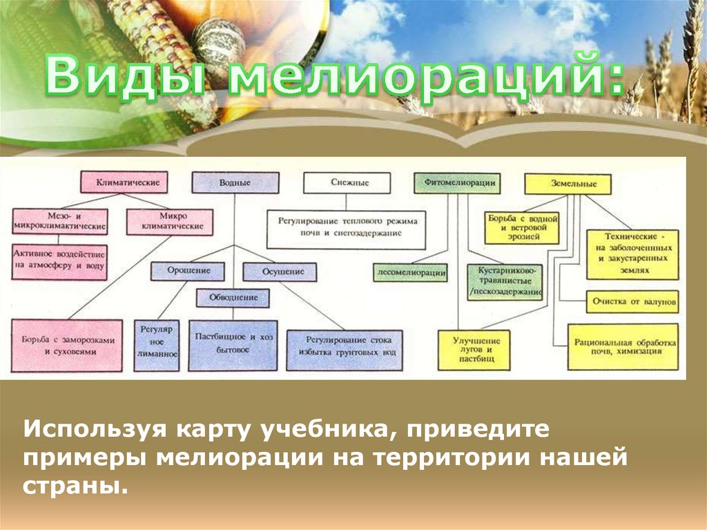 Урок географии хозяйство. География 9 кл агропромышленный комплекс. Виды мелиорации. Климатические виды мелиорации. Мелиорация виды мелиорации.