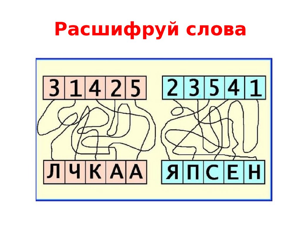 Слово зашифрованное в рисунке