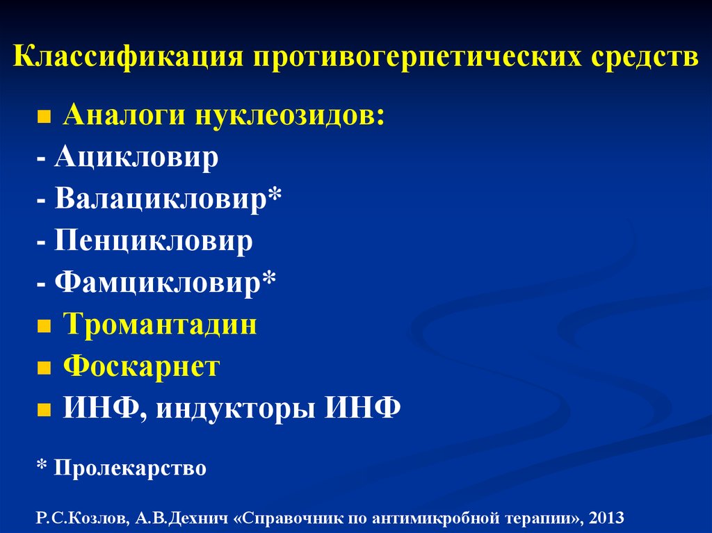 Противовирусные препараты презентация фармакология