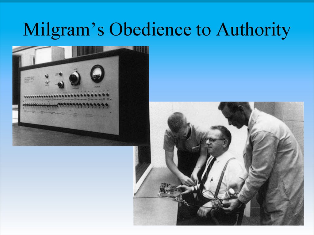 Milgram’s Obedience to Authority