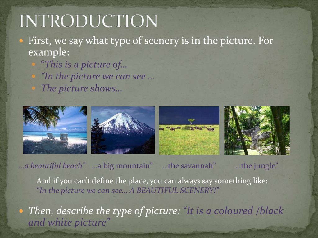 How To Describe A Picture scenery Online Presentation