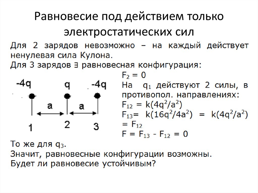 На рисунке показано расположение двух неподвижных точечных зарядов q и q