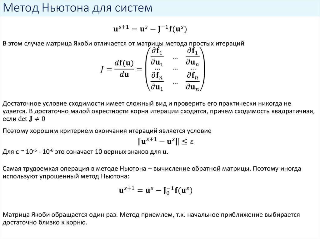 Схема метода ньютона