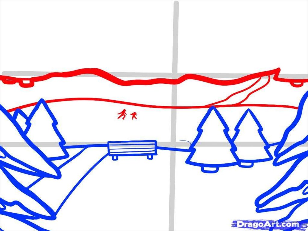 Как нарисовать зимний парк. Как нарисовать зиму поэтапно. Зимний пейзаж граффити карандашом. Зимний пейзаж по шагам нарисовать. Нарисовать зимний Горизонт.