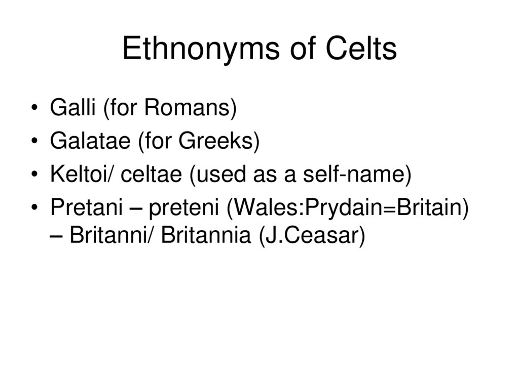 Ethnonyms of Celts